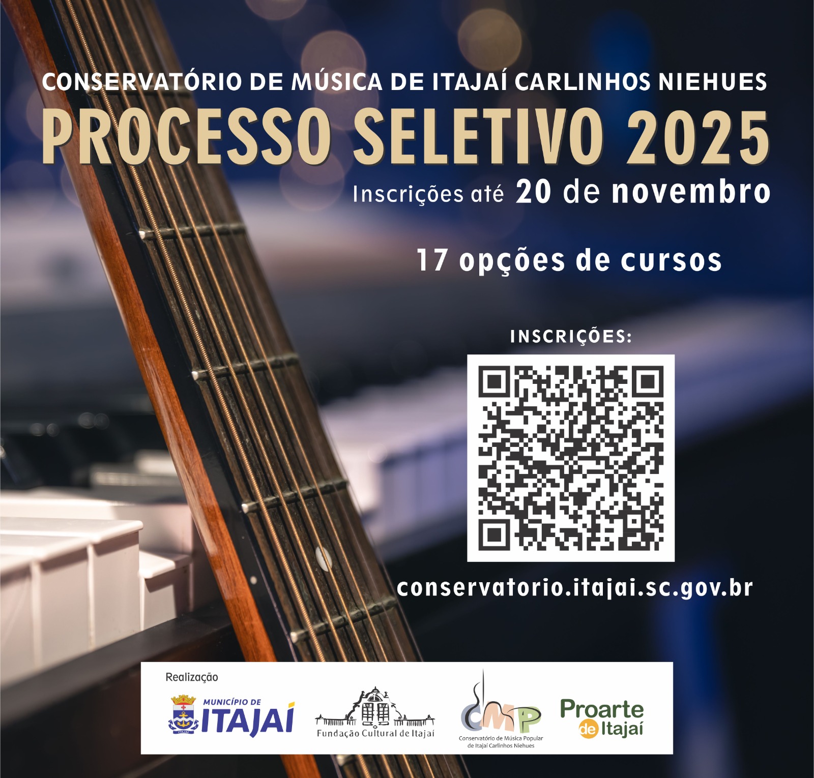 Conservatório de Música abre processo seletivo com 153 novas vagas para 2025