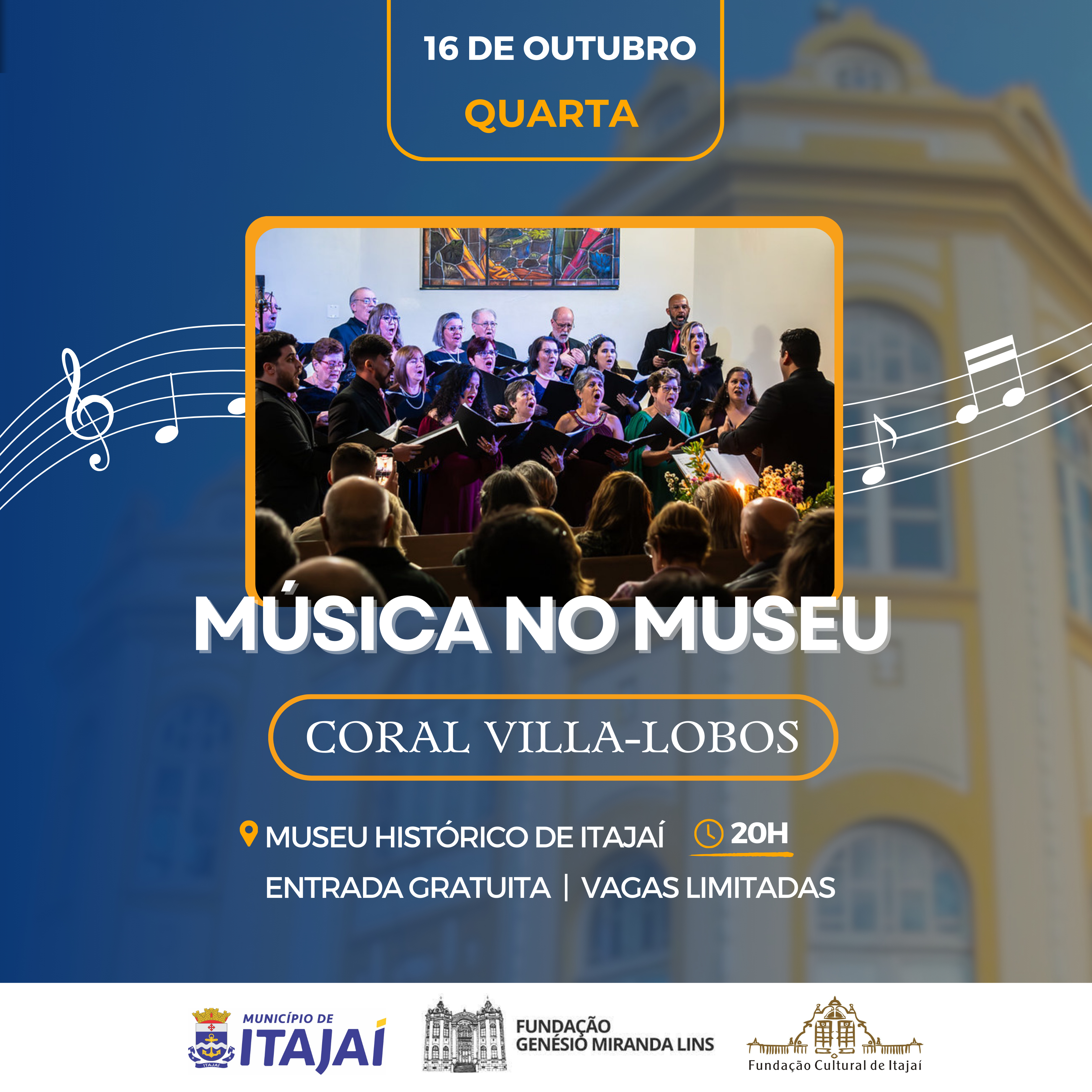 Coral Villa-Lobos apresenta-se no projeto Música no Museu desta quarta-feira (16)