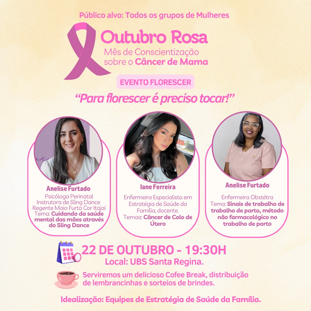 Unidades de saúde de Itajaí promovem ações alusivas à campanha Outubro Rosa