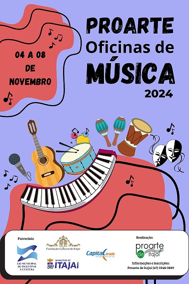 Proarte de Itajaí oferta oficinas gratuitas de música